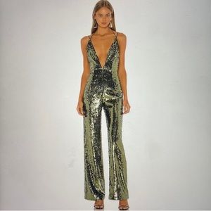 🔥 NWT Callie Jumpsuit by Camila Coalho - Green 🖤